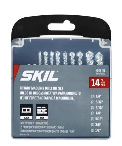 Cheapest ❤️ SKIL Masonry Drill Bits 14-Piece Set Carbide Masonry Drill Bit Set for Rotary Drill 💯