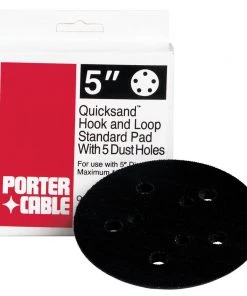 Budget 🎁 PORTER-CABLE 5-in W x 5-in L Pad-Grit Premium Sandpaper 🎁
