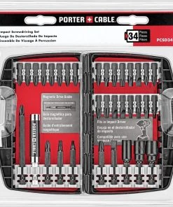 Flash Sale 🎉 PORTER-CABLE Impact Driver Bits FlexTorq 34-Piece Set x Set Impact Driver Bit Set 🎁