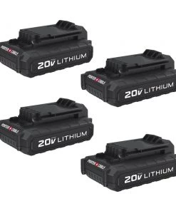 Best Sale 👏 PORTER-CABLE Power Tool Batteries & Chargers 20-Volt Max 4-Pack 1.3 Amp-Hour; 1.3 Amp-Hour Lithium Power Tool Battery 👏