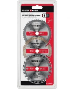 New β PORTER-CABLE Circular Saw Blades 3-Pack 3-9/16-in Set Carbide Circular Saw Blade Set π