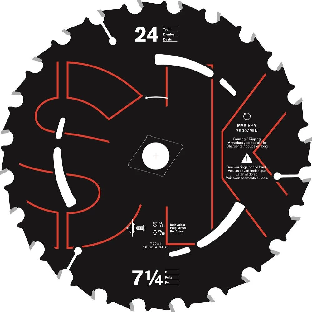 Promo π SKIL Circular Saw Blades 7-1/4-in 24-Tooth Carbide Circular Saw Blade π