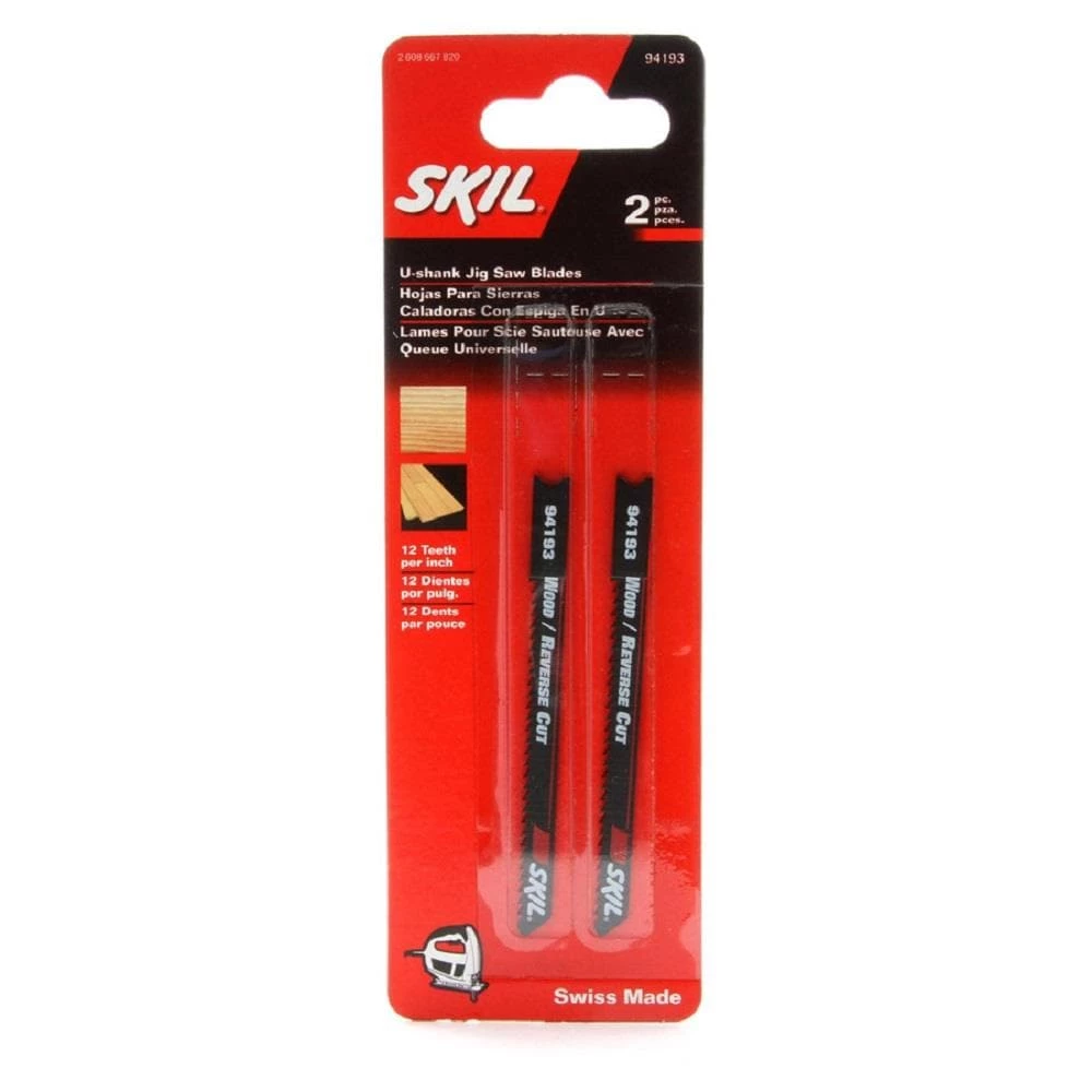 Hot Sale π SKIL Jigsaw Blades 2-Pack 3-1/8-in U-shank High-carbon Steel Jigsaw Blade Set π