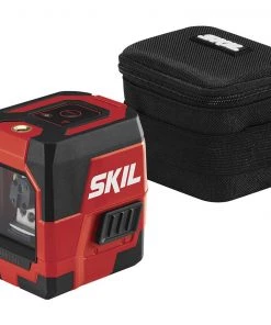 Outlet ✨ SKIL Laser Levels 50-ft Red Beam Self-Leveling Cross-Line Cross Laser Level Kit Level with Soft Case 🧨
