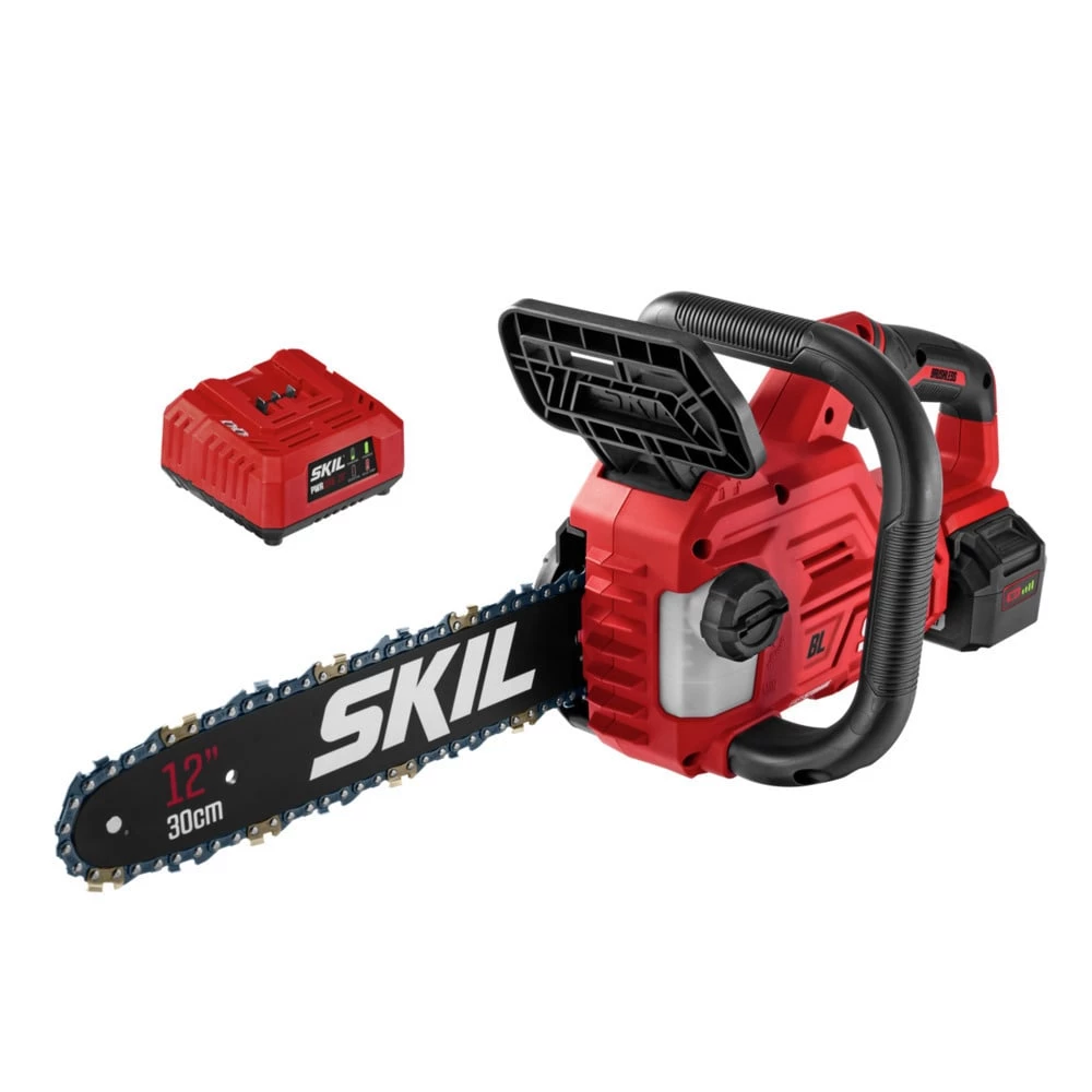 Best deal π SKIL Cordless Electric Chainsaws PWR CORE 20-volt 12-in Brushless Cordless Electric Chainsaw 4 Ah (Battery and Charger Included) β¨