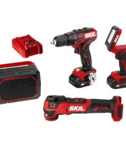 New ⭐ SKIL Power Tool Combo Kits PWR CORE 12 4-Tool 12-Volt Brushless Power Tool Combo Kit Case (2-Batteries Included and Charger Included) 🤩
