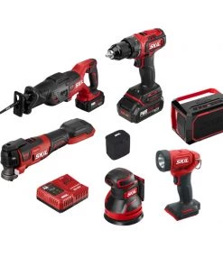 Cheapest 😀 SKIL Power Tool Combo Kits PWR CORE 20 6-Tool 20-Volt Brushless Power Tool Combo Kit Case (2-Batteries Included and Charger Included) ⭐