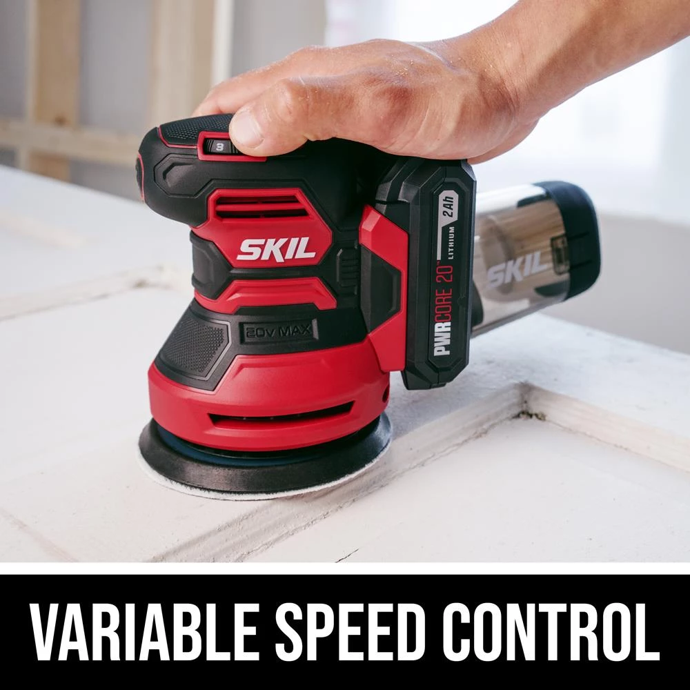 Deals βοΈ SKIL Power Sanders PWR CORE 20-Volt Cordless Variable Speed Random Orbital Sander with Dust Management (Battery Included) βοΈ - Image 5